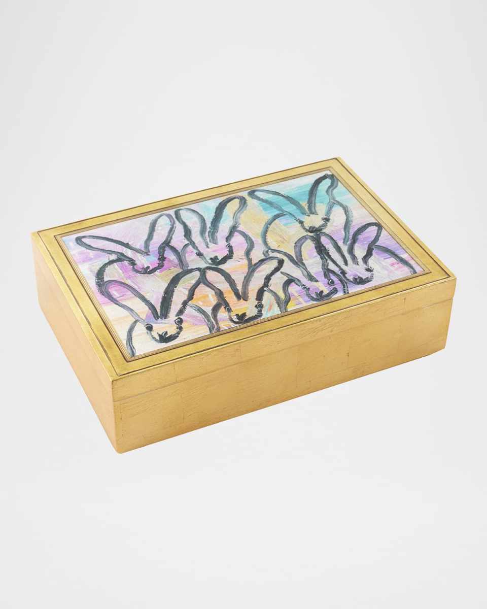 Framed Bunny Gold Leaf & Lacquer Box